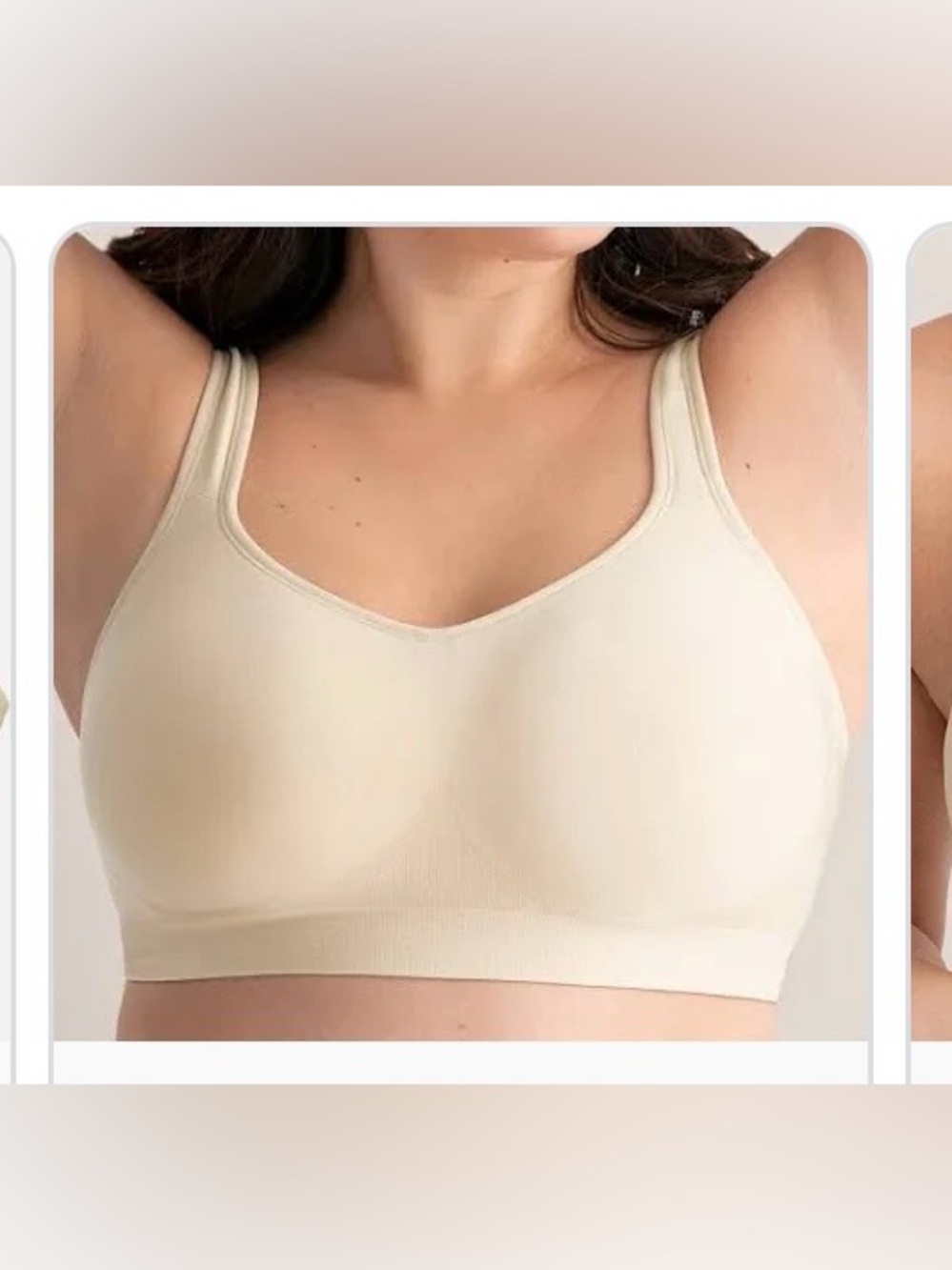 Truekind Daily Comfort Wireless Shaper Womens Beige Padded Bra Size Small
